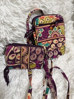 Vera Bradley Purple Multicolor Quilted Crossbody